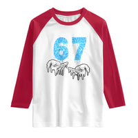 Ocean Water Wave Effect Printed Raglan Shirt Six Seven Meme