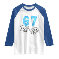 Ocean Water Wave Effect Printed Raglan Shirt Six Seven Meme