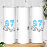 Ocean Water Wave Effect Printed Skinny Tumbler Six Seven Meme