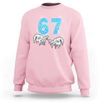 Ocean Water Wave Effect Printed Sweatshirt Six Seven Meme