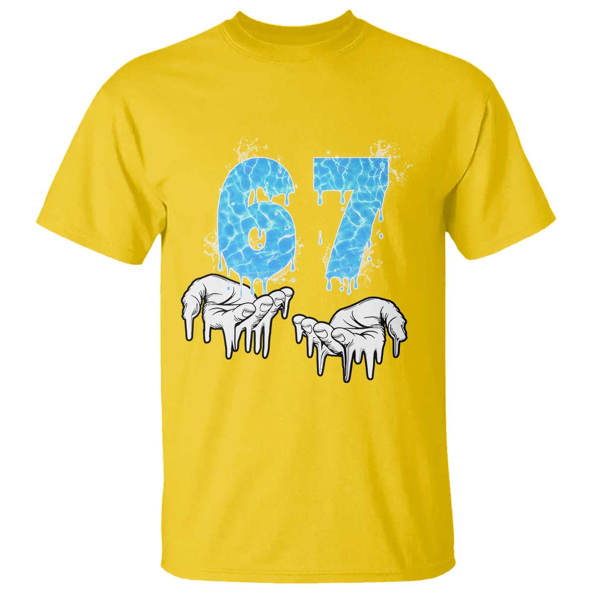 Ocean Water Wave Effect Printed T Shirt Six Seven Meme