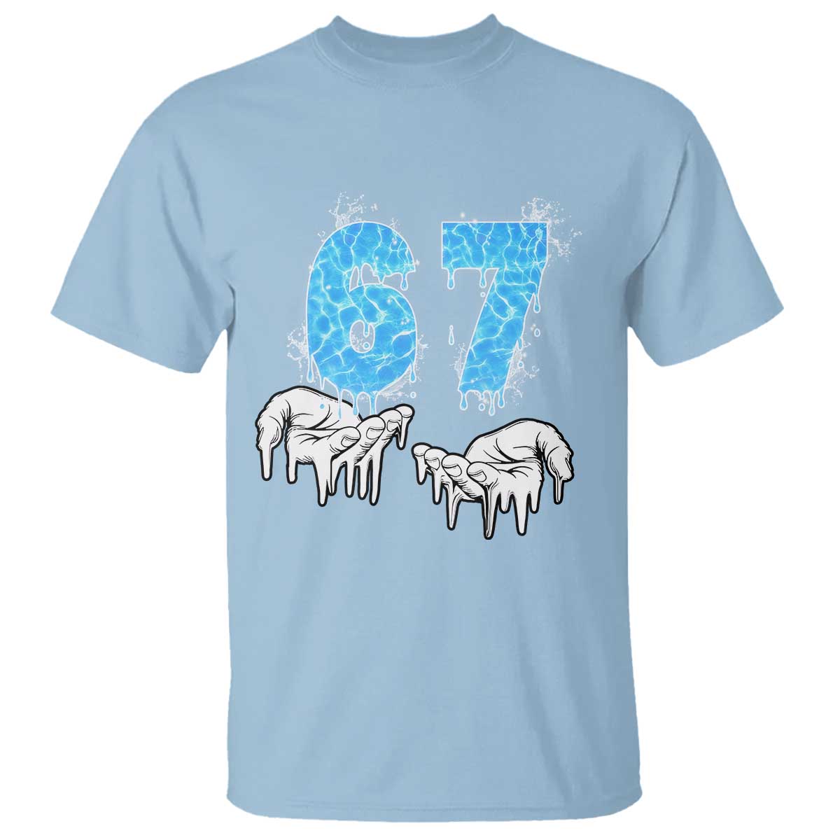 Ocean Water Wave Effect Printed T Shirt Six Seven Meme
