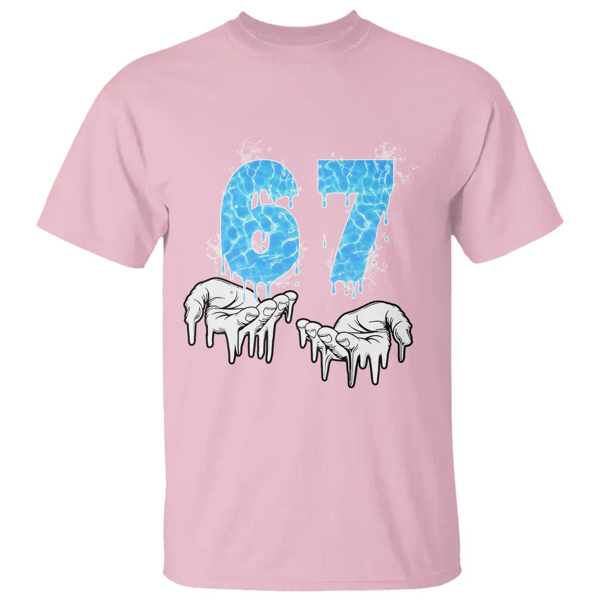 Ocean Water Wave Effect Printed T Shirt Six Seven Meme