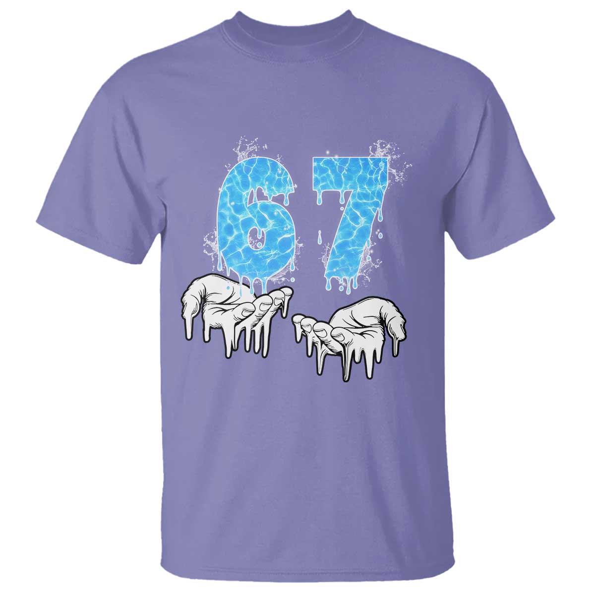 Ocean Water Wave Effect Printed T Shirt Six Seven Meme