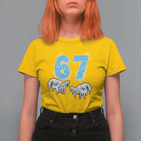 Ocean Water Wave Effect Printed T Shirt For Women Six Seven Meme