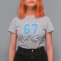 Ocean Water Wave Effect Printed T Shirt For Women Six Seven Meme