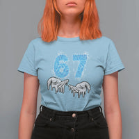 Ocean Water Wave Effect Printed T Shirt For Women Six Seven Meme