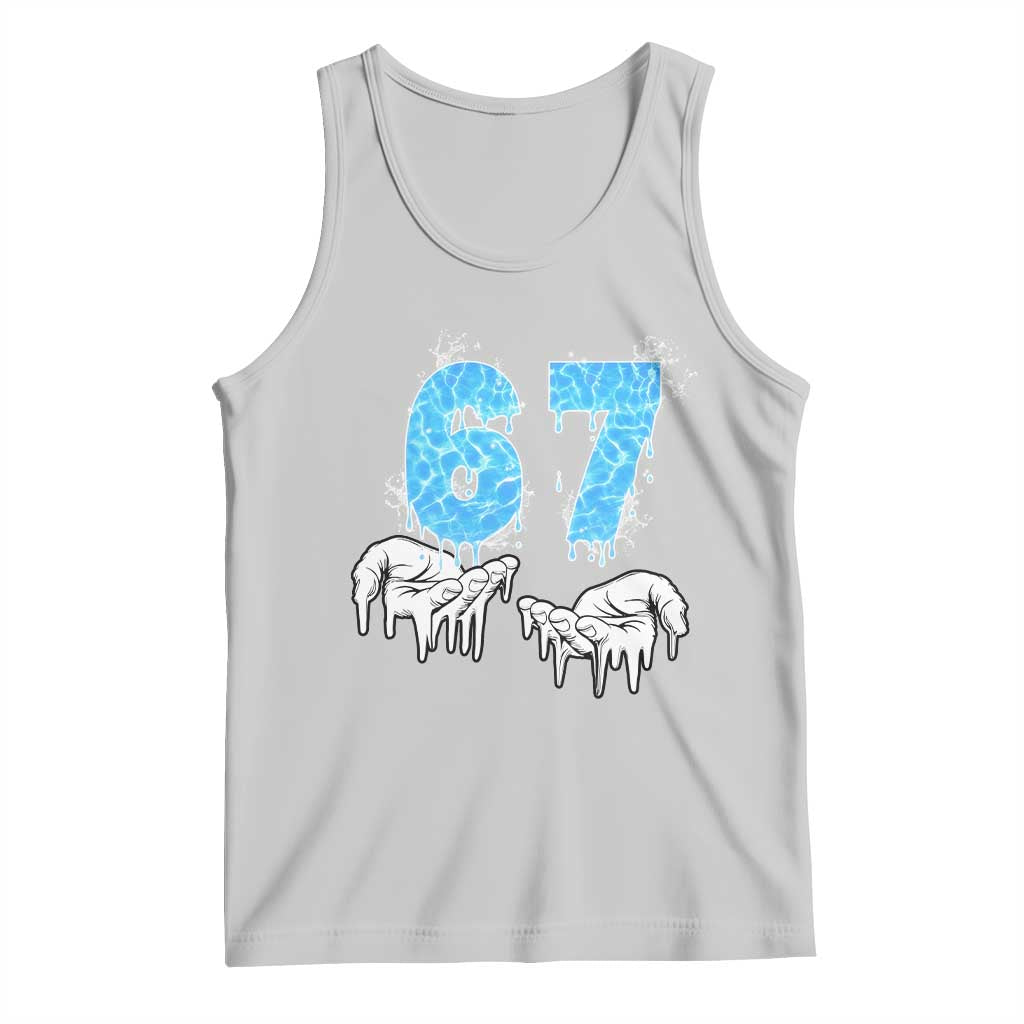 Ocean Water Wave Effect Printed Tank Top Six Seven Meme