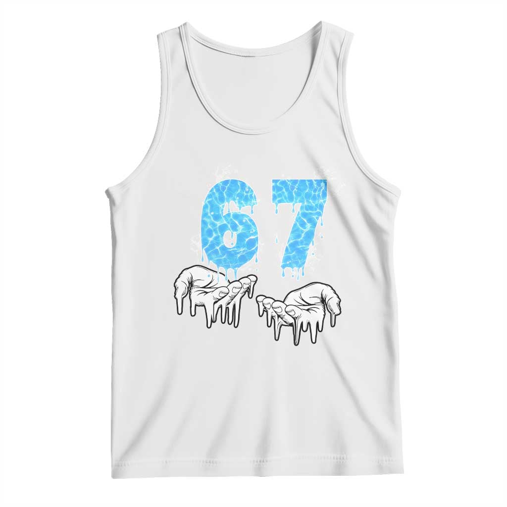 Ocean Water Wave Effect Printed Tank Top Six Seven Meme