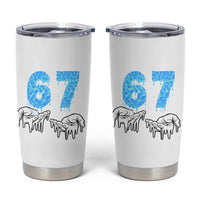 Ocean Water Wave Effect Printed Tumbler Cup Six Seven Meme