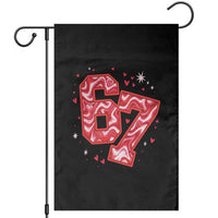 Glitch Swirl Effect Printed Six Seven Meme Garden Flag Valentines Day Gift