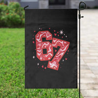 Glitch Swirl Effect Printed Six Seven Meme Garden Flag Valentines Day Gift