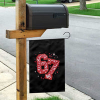 Glitch Swirl Effect Printed Six Seven Meme Garden Flag Valentines Day Gift