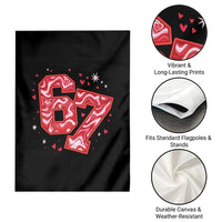 Glitch Swirl Effect Printed Six Seven Meme Garden Flag Valentines Day Gift