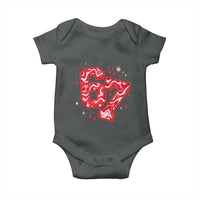 Glitch Swirl Effect Printed Six Seven Meme Baby Onesie Valentines Day Gift