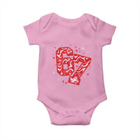 Glitch Swirl Effect Printed Six Seven Meme Baby Onesie Valentines Day Gift