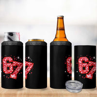 Glitch Swirl Effect Printed Six Seven Meme 4 in 1 Can Cooler Tumbler Valentines Day Gift