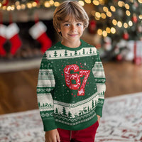 Glitch Swirl Effect Printed Six Seven Meme Ugly Christmas Sweater Valentines Day Gift