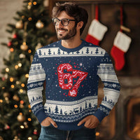 Glitch Swirl Effect Printed Six Seven Meme Ugly Christmas Sweater Valentines Day Gift