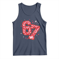Glitch Swirl Effect Printed Six Seven Meme Tank Top Valentines Day Gift