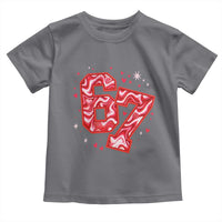 Glitch Swirl Effect Printed Six Seven Meme Toddler T Shirt Valentines Day Gift
