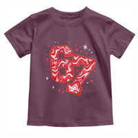 Glitch Swirl Effect Printed Six Seven Meme Toddler T Shirt Valentines Day Gift