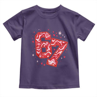 Glitch Swirl Effect Printed Six Seven Meme Toddler T Shirt Valentines Day Gift