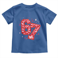 Glitch Swirl Effect Printed Six Seven Meme Toddler T Shirt Valentines Day Gift