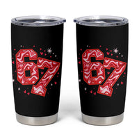 Glitch Swirl Effect Printed Six Seven Meme Tumbler Cup Valentines Day Gift