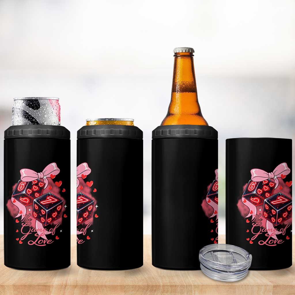 Funny The Game Of Love Six Seven Dice Meme 4 in 1 Can Cooler Tumbler