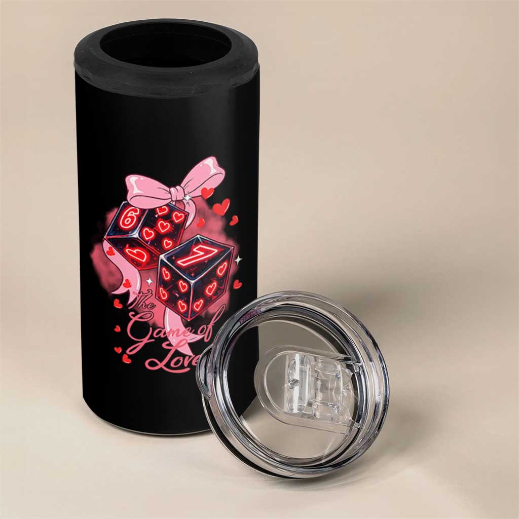 Funny The Game Of Love Six Seven Dice Meme 4 in 1 Can Cooler Tumbler