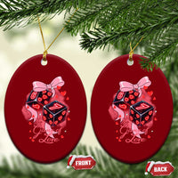 Funny The Game Of Love Six Seven Dice Meme Ceramic Ornament