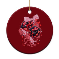 Funny The Game Of Love Six Seven Dice Meme Ceramic Ornament