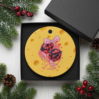 Funny The Game Of Love Six Seven Dice Meme Ceramic Ornament