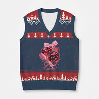 Funny The Game Of Love Six Seven Dice Meme V-Neck Knit Sweater Vest
