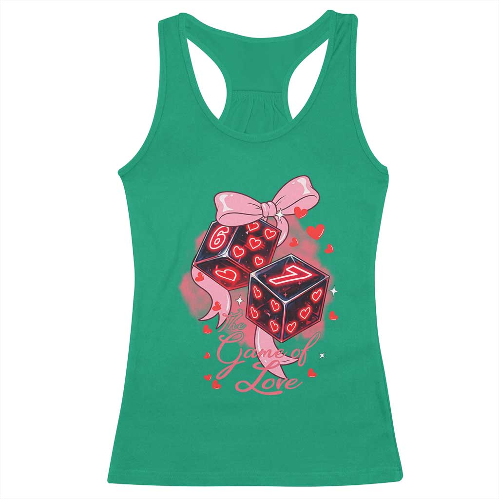 Funny The Game Of Love Six Seven Dice Meme Racerback Tank Top