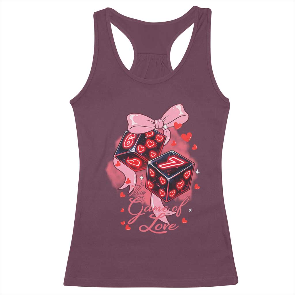 Funny The Game Of Love Six Seven Dice Meme Racerback Tank Top