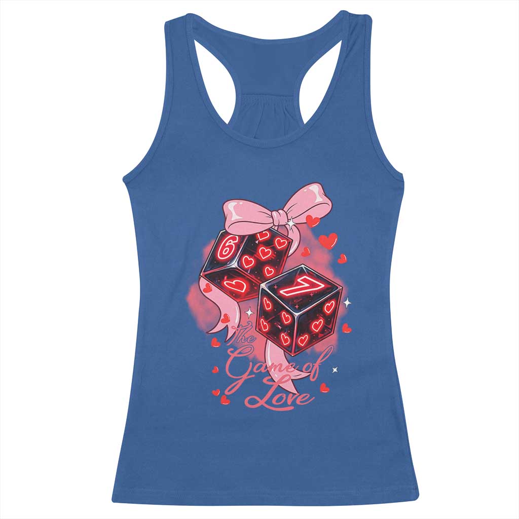 Funny The Game Of Love Six Seven Dice Meme Racerback Tank Top