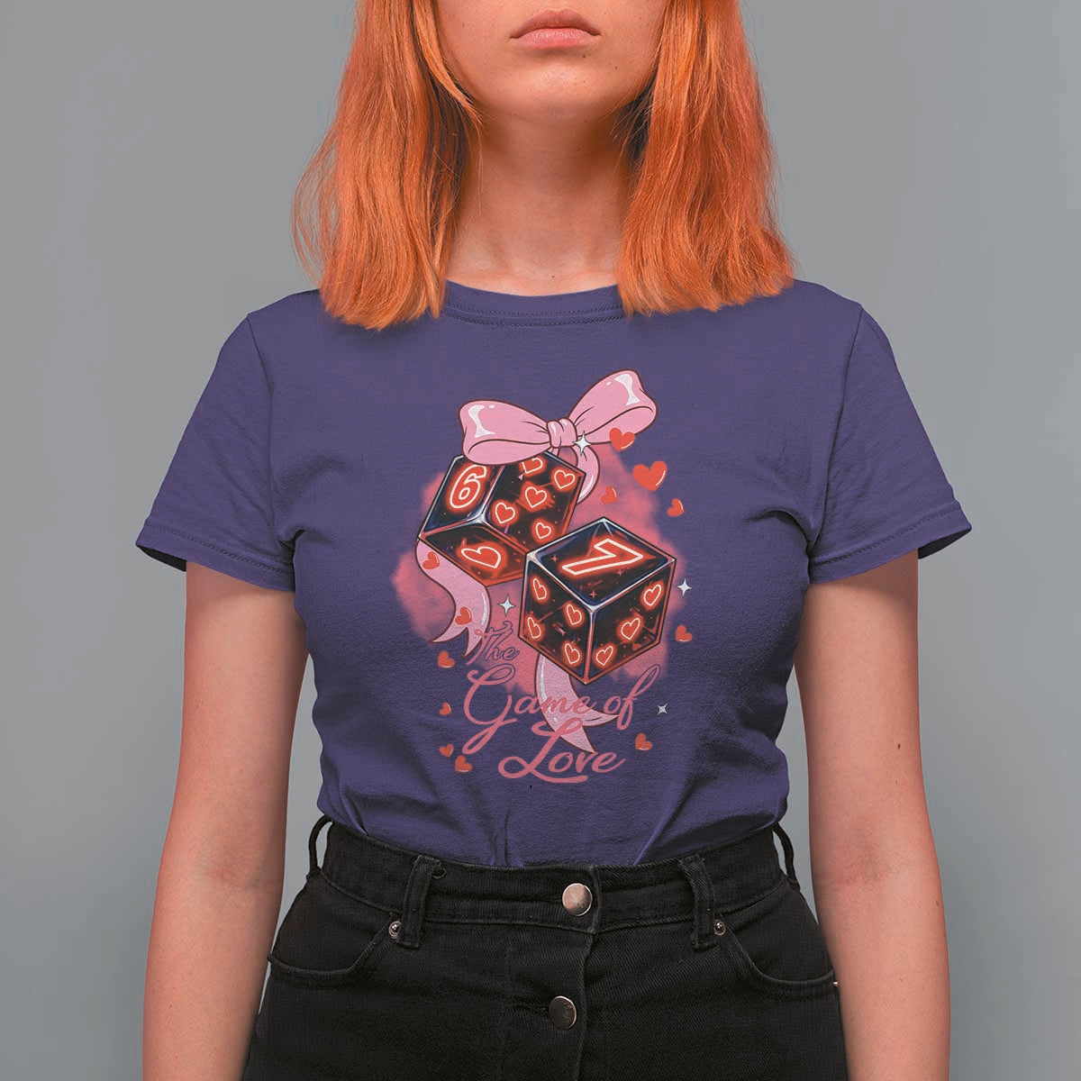 Funny The Game Of Love Six Seven Dice Meme T Shirt For Women