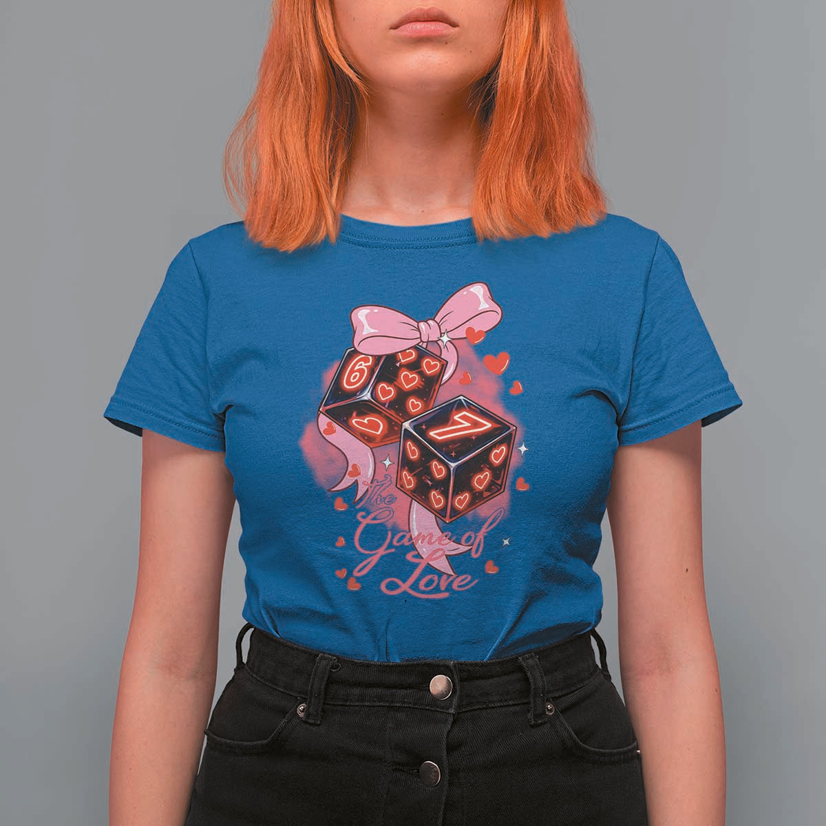Funny The Game Of Love Six Seven Dice Meme T Shirt For Women