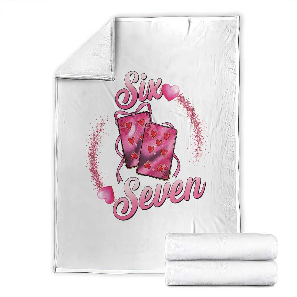 Playing Cards 67 Of Hearts Throw Blanket Six Seven Valentine Meme