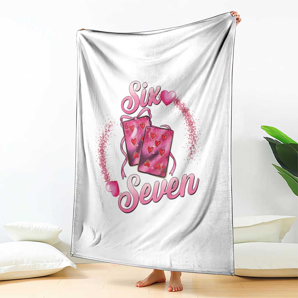 Playing Cards 67 Of Hearts Throw Blanket Six Seven Valentine Meme