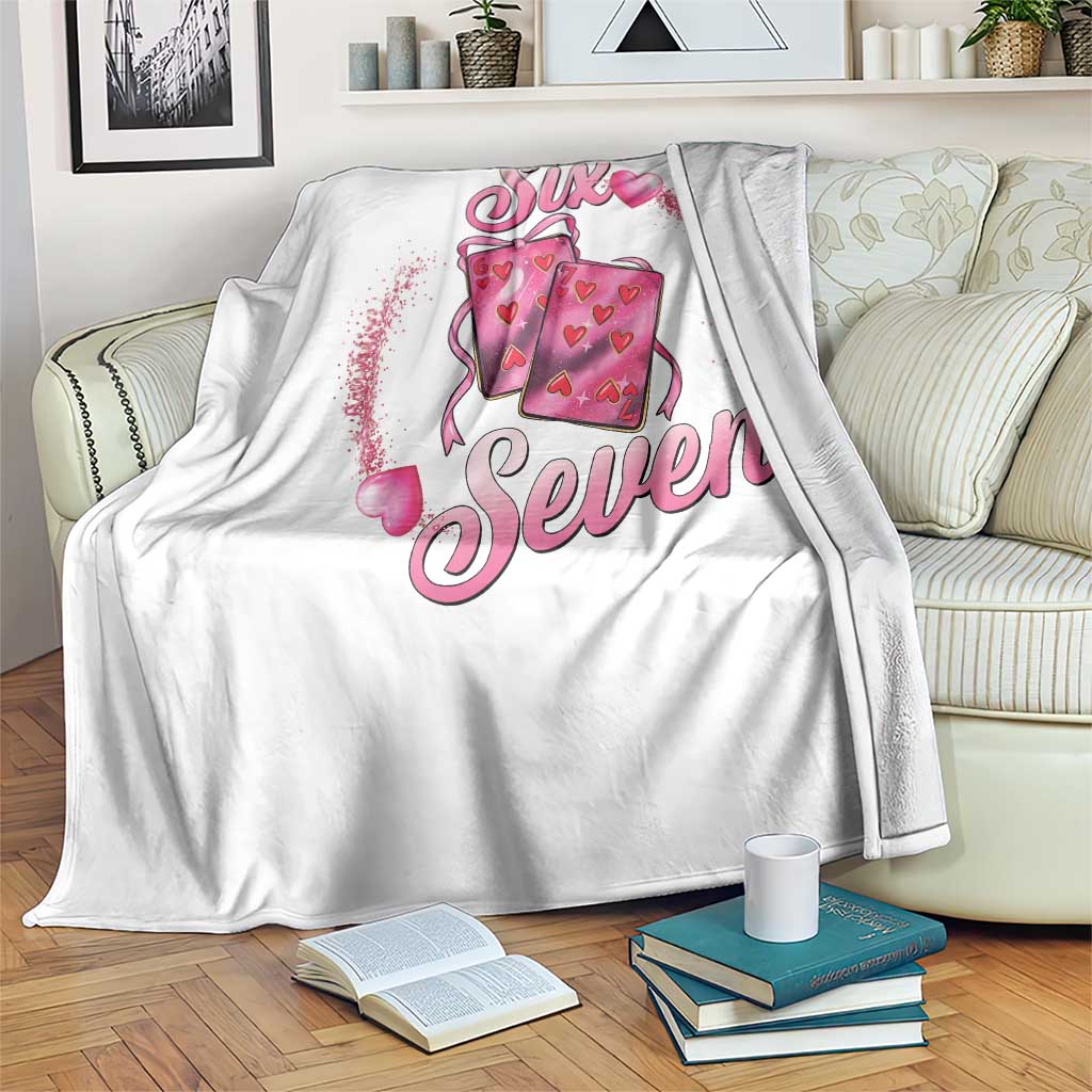 Playing Cards 67 Of Hearts Throw Blanket Six Seven Valentine Meme