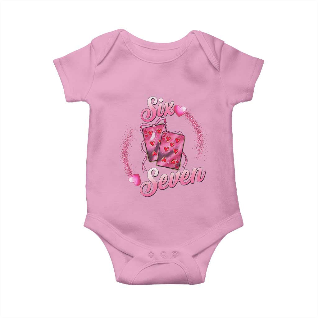 Playing Cards 67 Of Hearts Baby Onesie Six Seven Valentine Meme