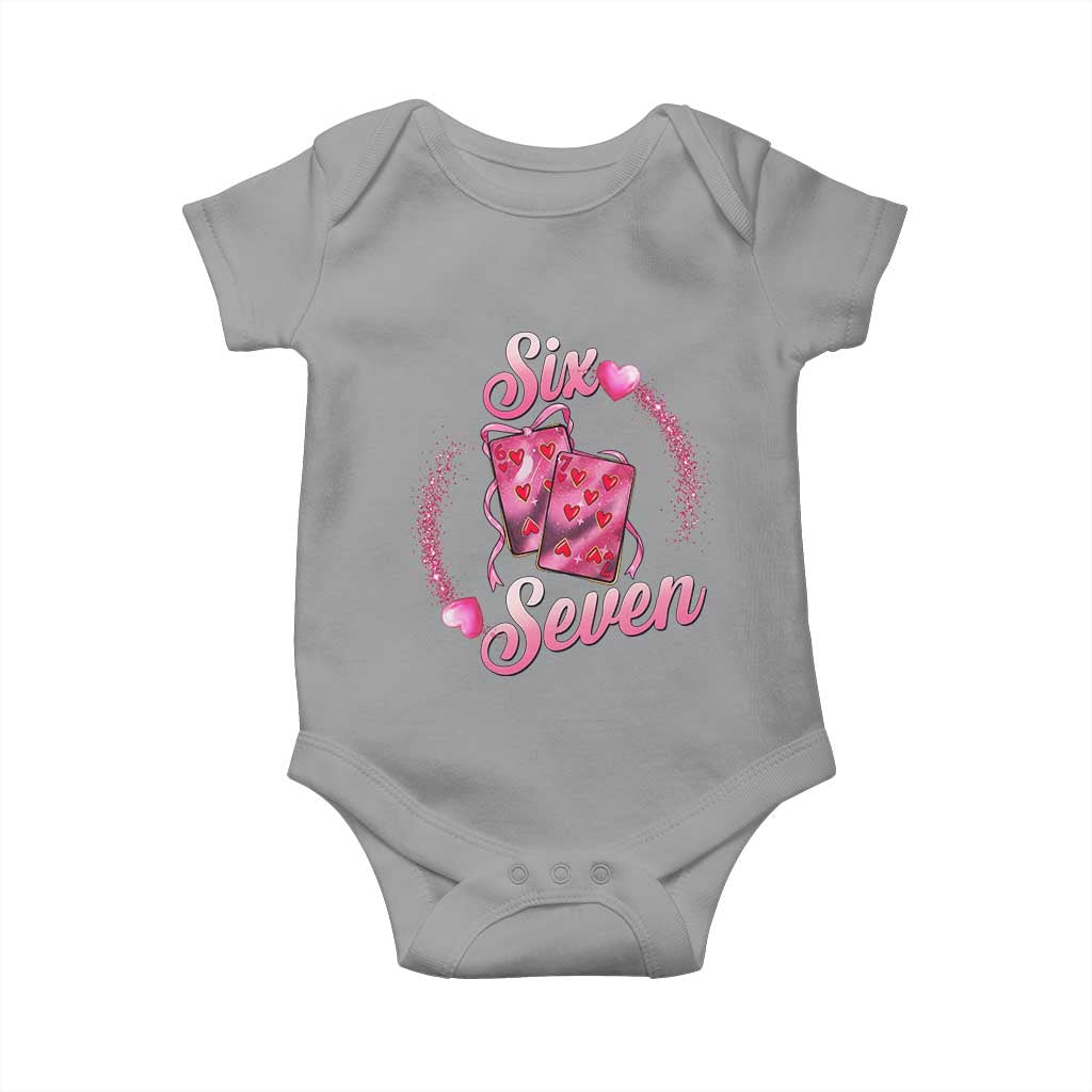 Playing Cards 67 Of Hearts Baby Onesie Six Seven Valentine Meme