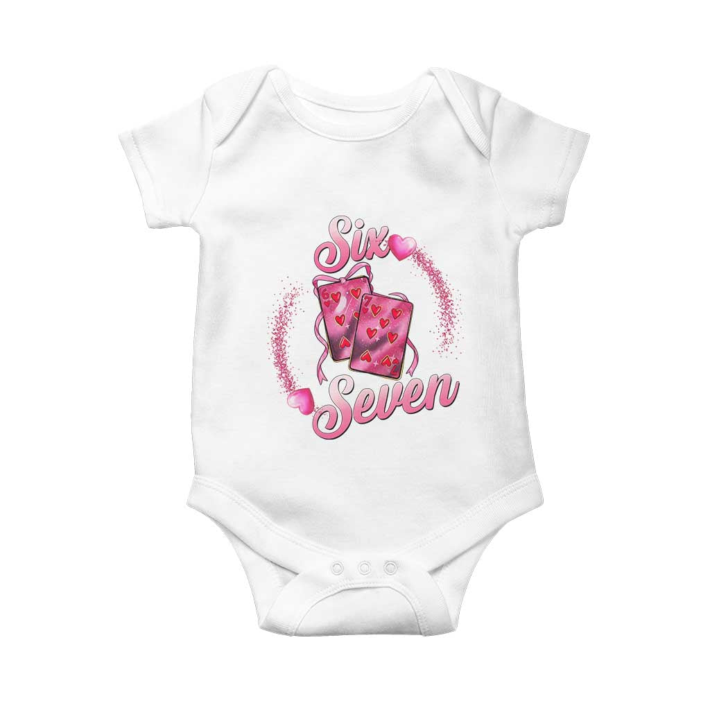 Playing Cards 67 Of Hearts Baby Onesie Six Seven Valentine Meme