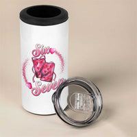 Playing Cards 67 Of Hearts 4 in 1 Can Cooler Tumbler Six Seven Valentine Meme