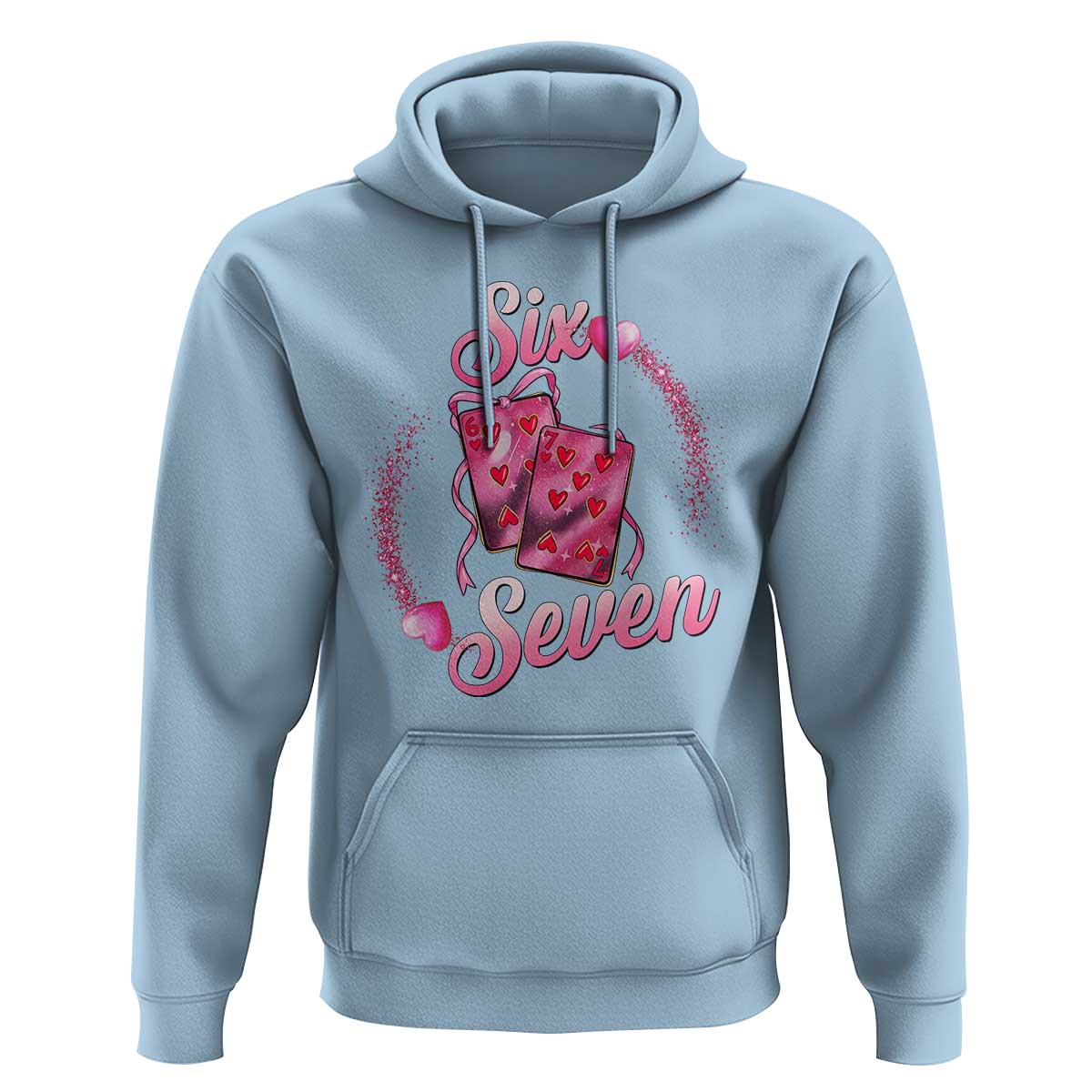 Playing Cards 67 Of Hearts Hoodie Six Seven Valentine Meme