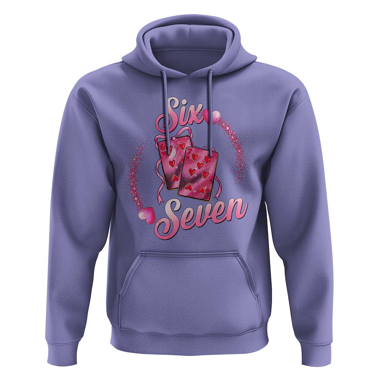 Playing Cards 67 Of Hearts Hoodie Six Seven Valentine Meme