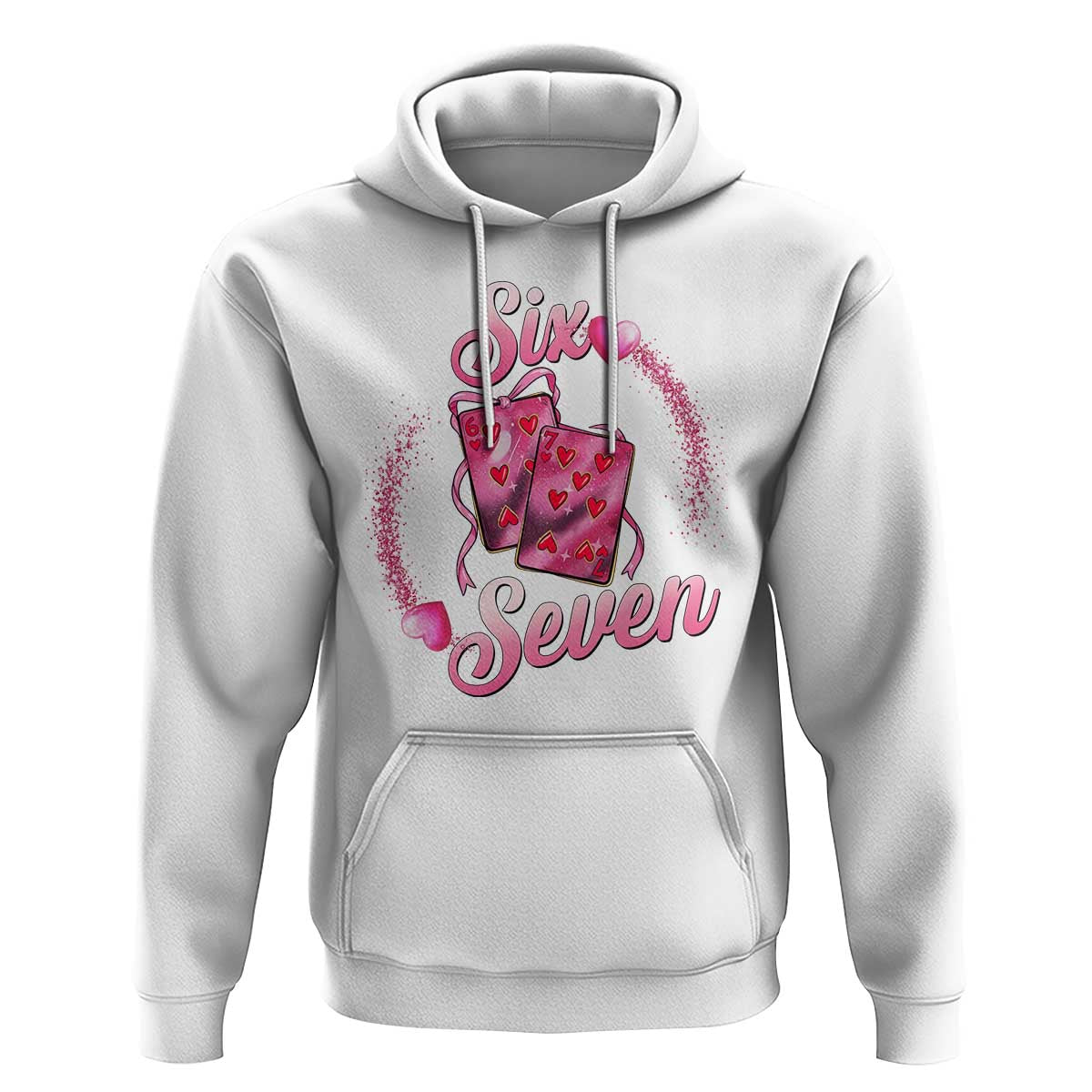 Playing Cards 67 Of Hearts Hoodie Six Seven Valentine Meme